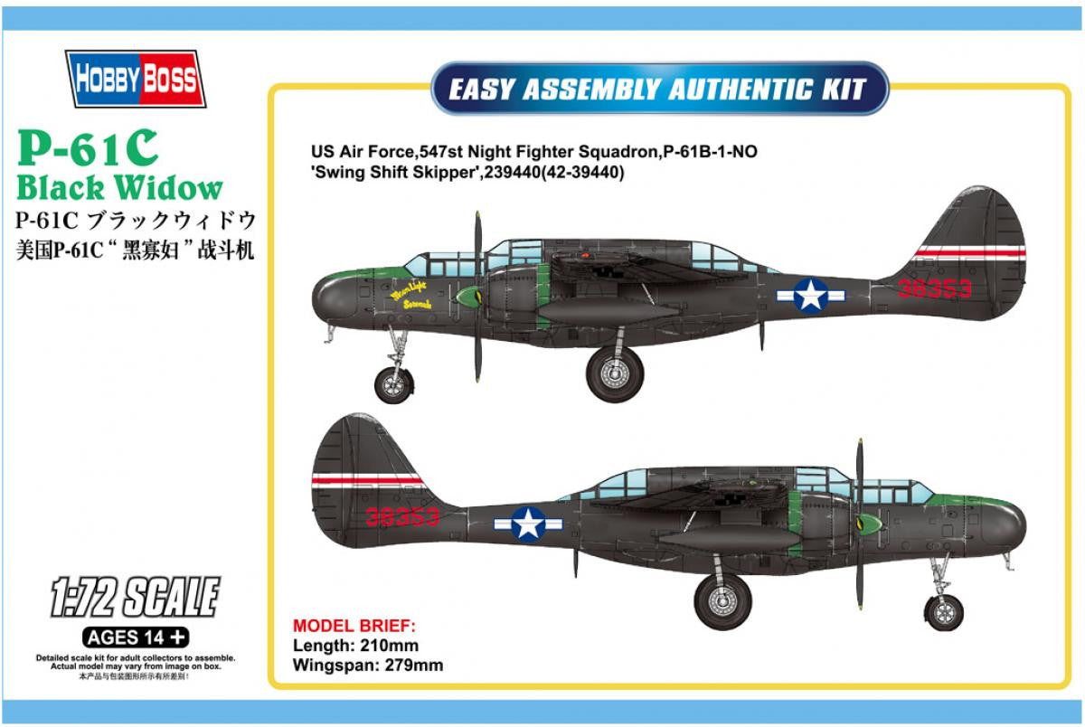 HobbyBoss 1/72 P-61C Black Widow 87263